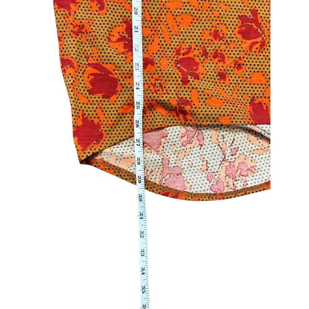 LulaRoe Irma Women's Orange Floral Top - Picture 6 of 6